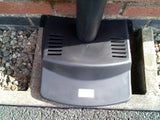 DRAIN COVER - FULLY COVERS DRAIN WITH CUTOUT FOR PIPE- BLACK