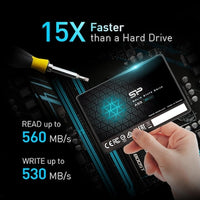 Silicon Power SSD 512GB 3D NAND A55 SLC Cache Performance Boost 2.5 inch SATA