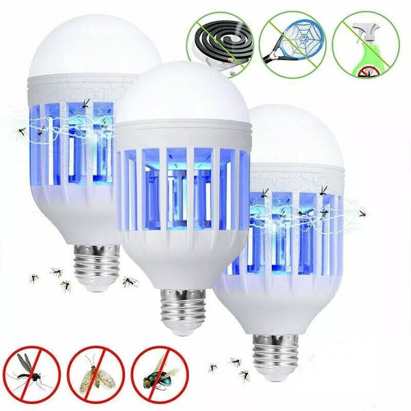 Electric Mosquito Fly Killer Bulb Insect Bug Zapper Home Pest Control Trap Lamp