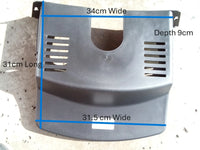 DRAIN COVER - FULLY COVERS DRAIN WITH CUTOUT FOR PIPE- BLACK